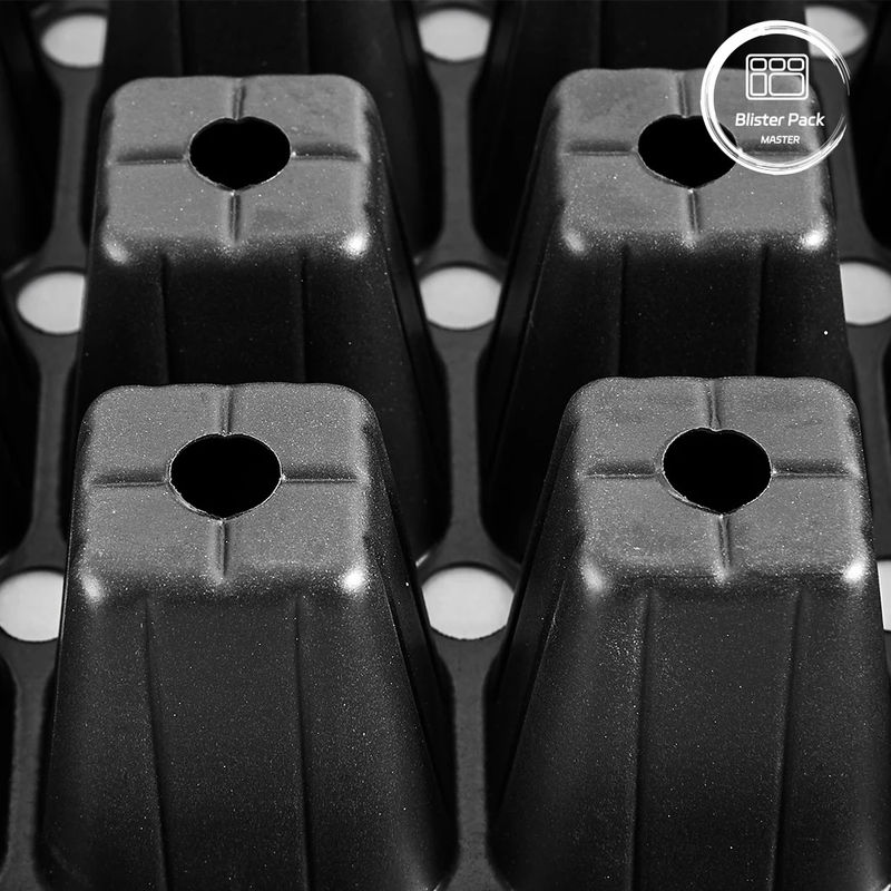 Black Industrial PS 50-Low Seedling Tray tahan lama dan ringan untuk pertumbuhan yang optimal